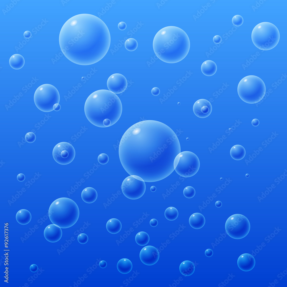 Ocean bubbles, aqua sea bubbles