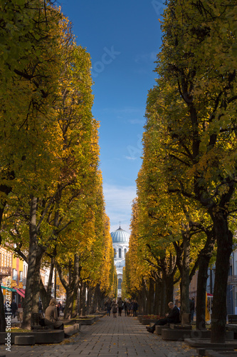 Laisves alley (Liberty Boulevard), Kaunas, Lithuania.