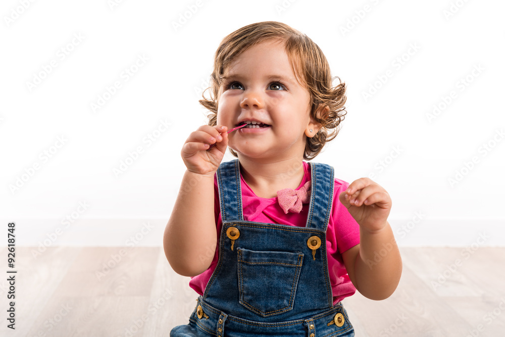 Happy baby in studio Happy baby in studio