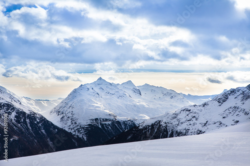 Mountains At Ski Resort Solden