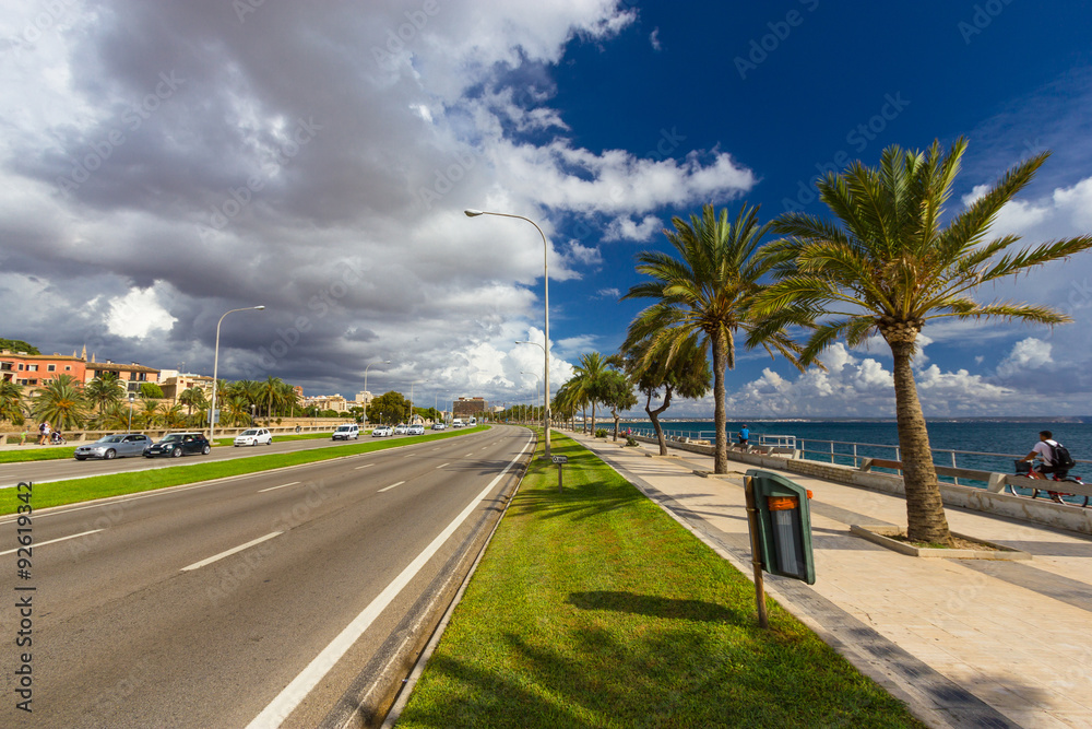 Beautiful view of Mallorca city, Balearic Islands