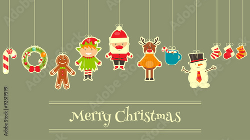 Set of Cute Christmas character
