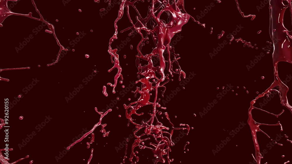 Flying through Ketchup, Blood, Red liquid Splashing. Flying through Ketchup, Blood, Red liquid Splashing.