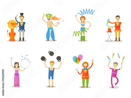 circus icons set