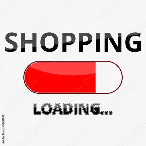 Loading Shopping Illustration Sign