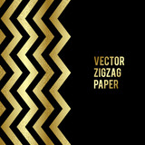 Banner design. Abstract template background with gold zigzag