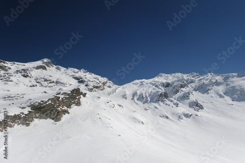Charming view in winter ski resort