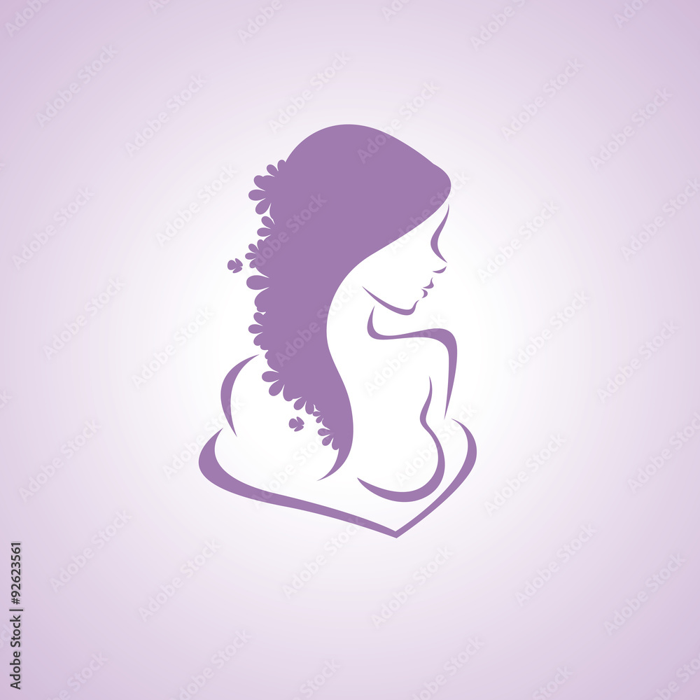 Abstract logo a stylized profile of a beautiful woman/Abstract logo for beauty salon stylized profile of a beautiful woman Abstract logo a stylized profile of a beautiful woman/Abstract logo for beauty salon stylized profile of a beautiful woman
