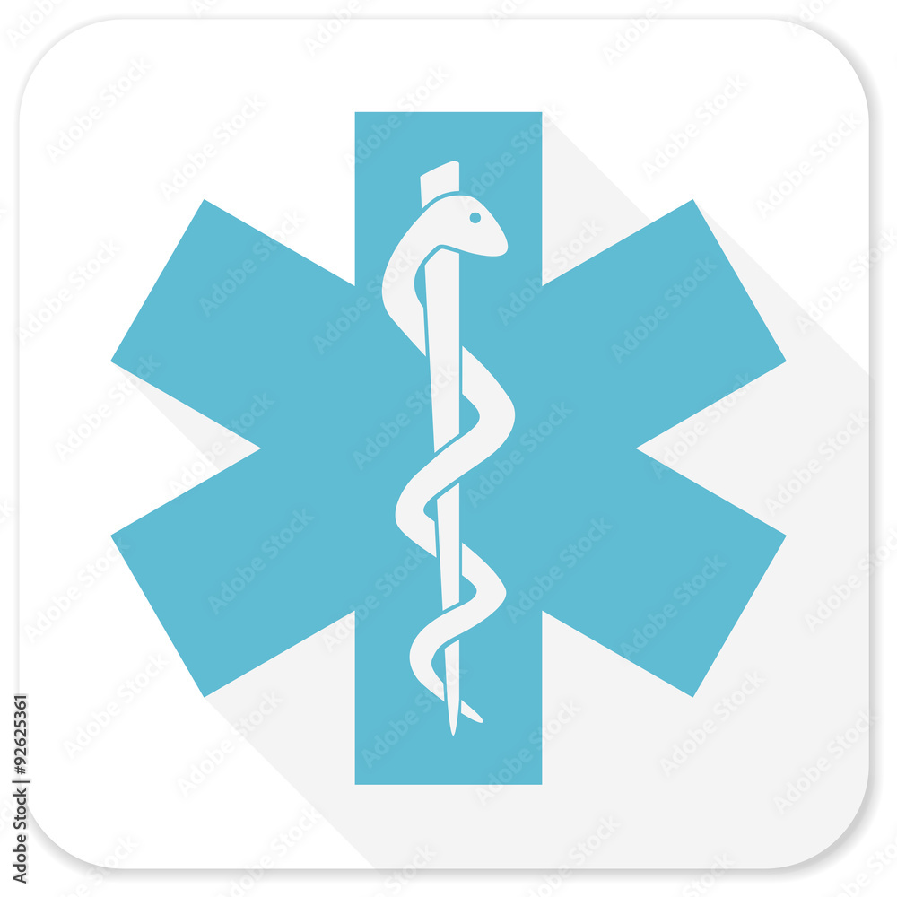 emergency blue flat icon emergency blue flat icon
