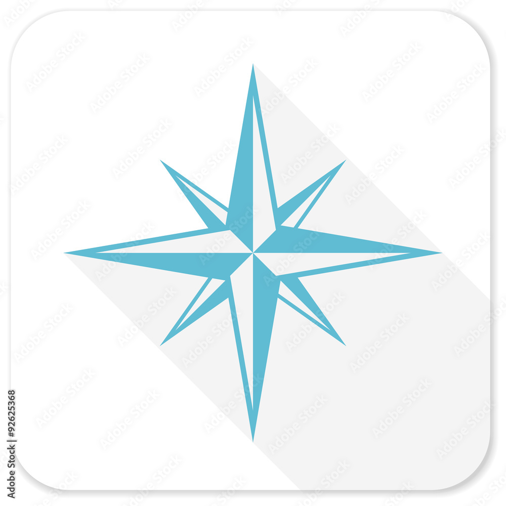 Obraz premium compass blue flat icon