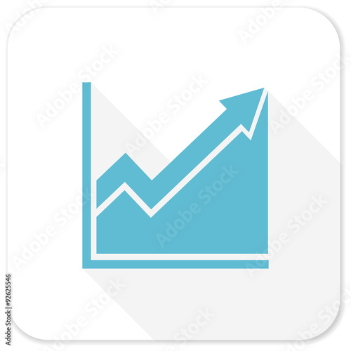 histogram blue flat icon