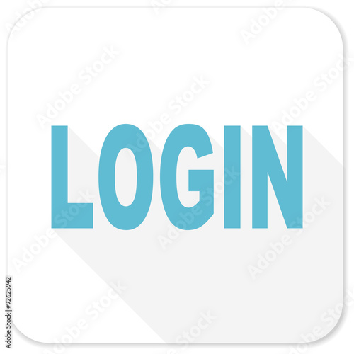 login blue flat icon