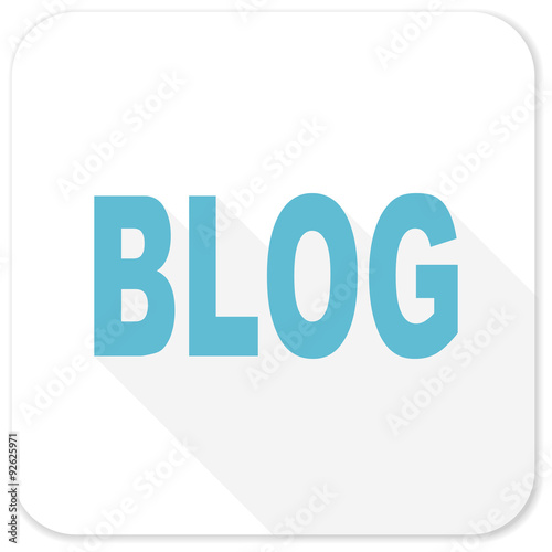 blog blue flat icon