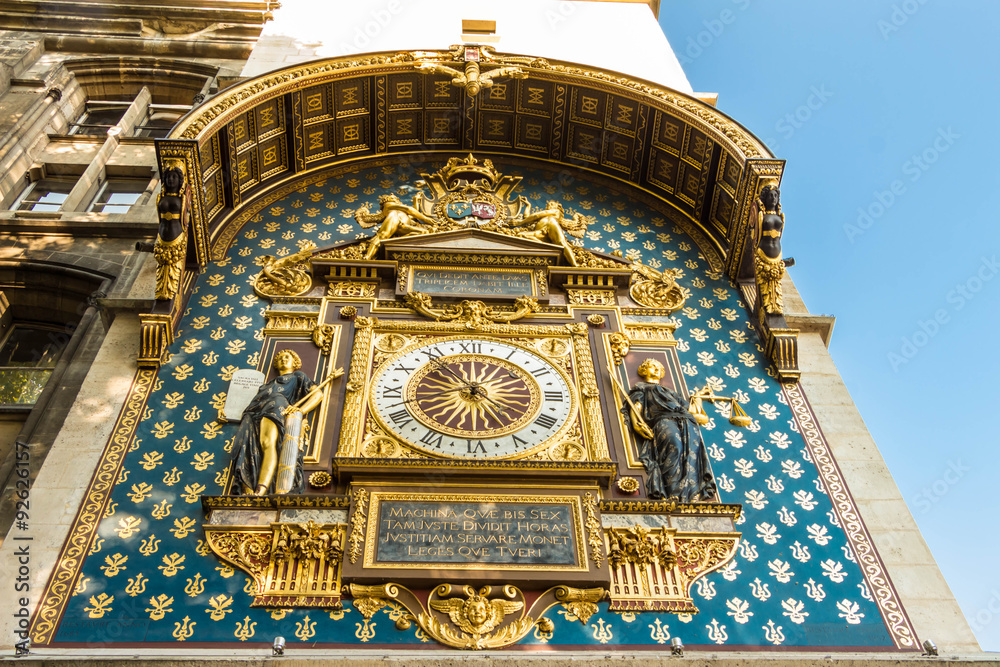 Fototapeta premium Conciergerie clock, Paris, France.