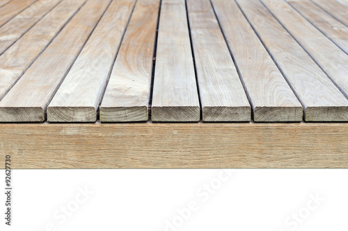 Close up old grey wooden flooring isolated on white