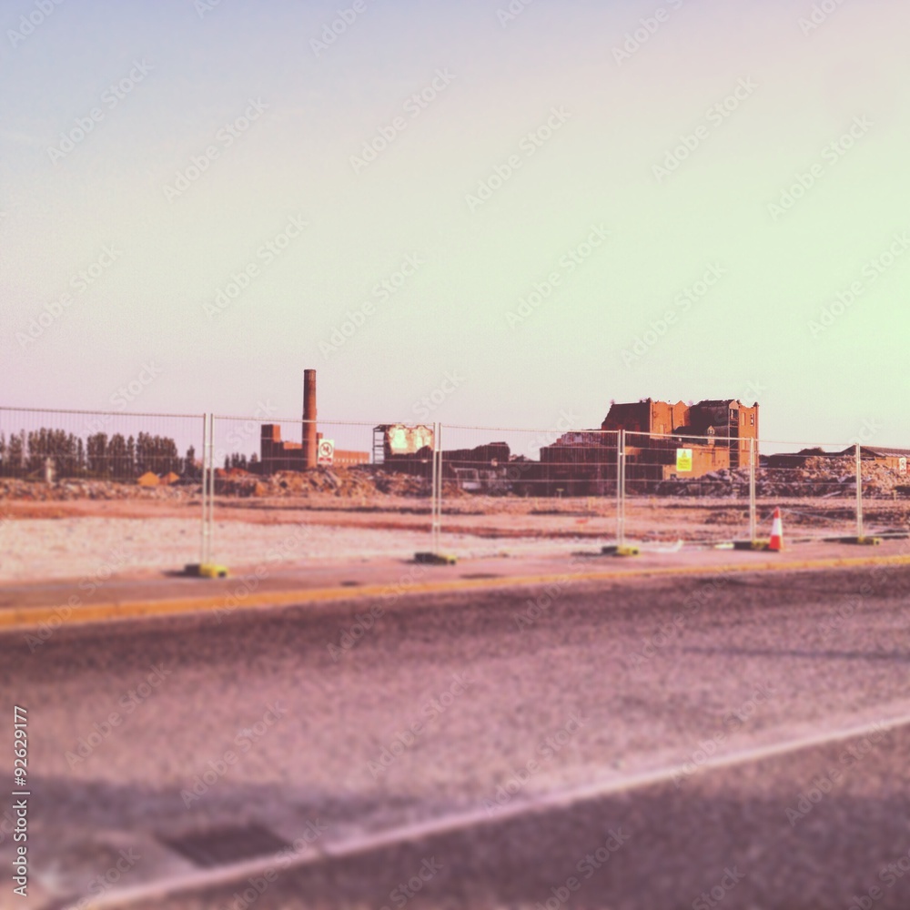 Old Brick Mills under demoltion 