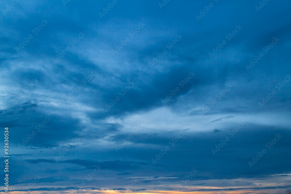 Obraz premium Sunset sky and cloud