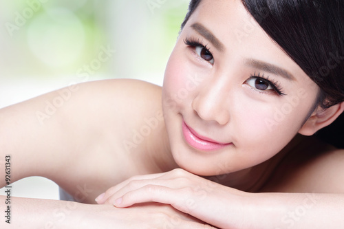 Skin care woman Smile face