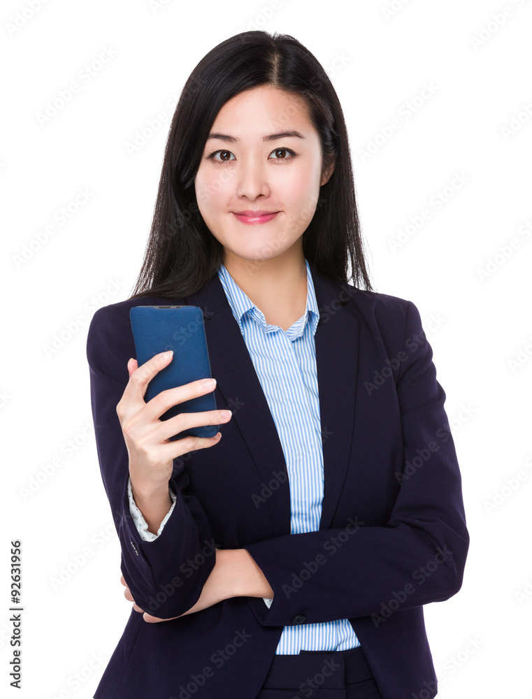 Young businesswoman use of the cellphone Young businesswoman use of the cellphone