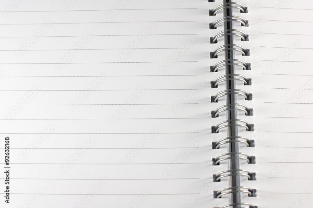 the empty notebook, ready to note or work the empty notebook, ready to note or work