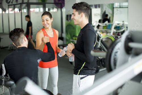 Young people in the gym