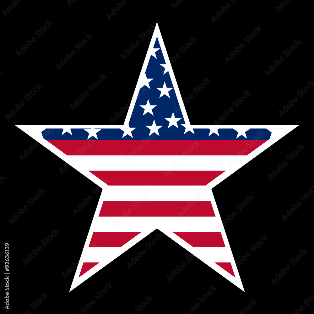 USA flag in star shape. Vector illustration. Eps 10 USA flag in star shape. Vector illustration. Eps 10
