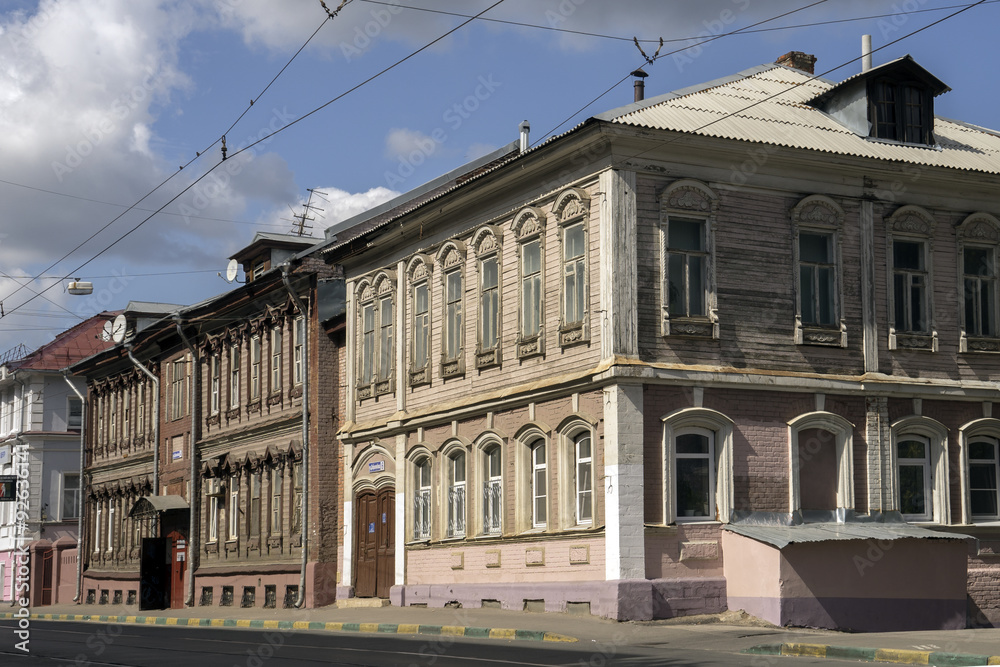 Старинные дома в Нижнем Новгороде.