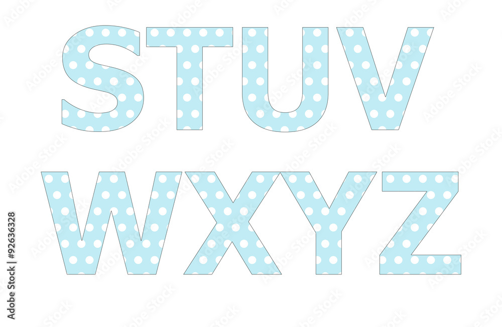Polka dot pattern on english character
Polka dot pattern on english character