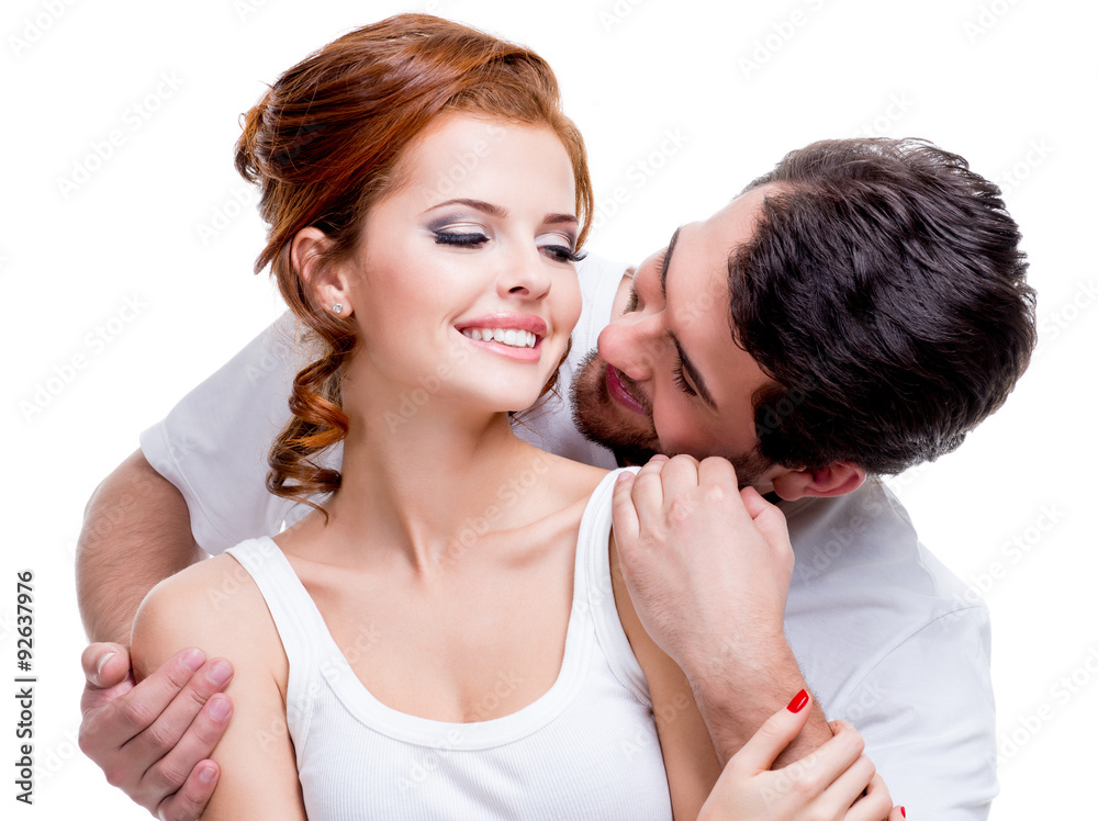 Closeup portrait of beautiful smiling couple. Closeup portrait of beautiful smiling couple.
