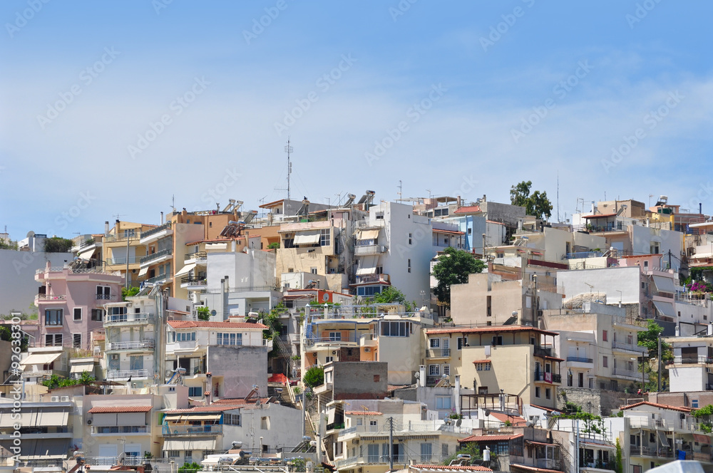 High density housing in Athens, Greece