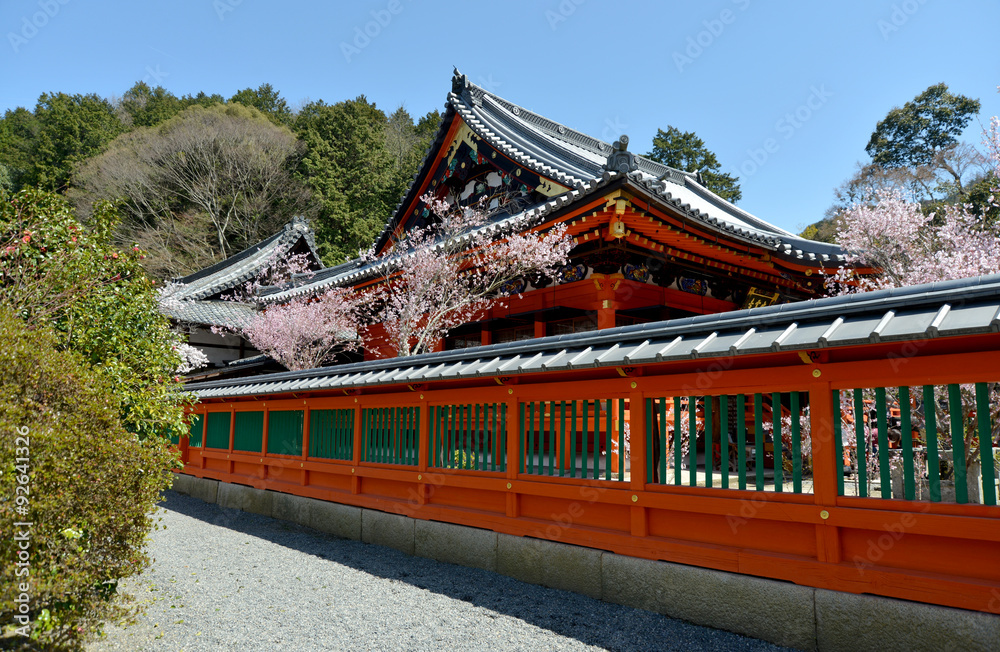Naklejka premium 春の毘沙門堂