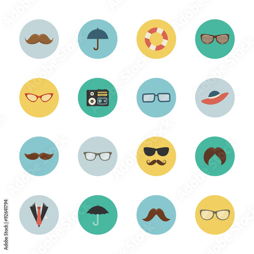 Mustache and glasses