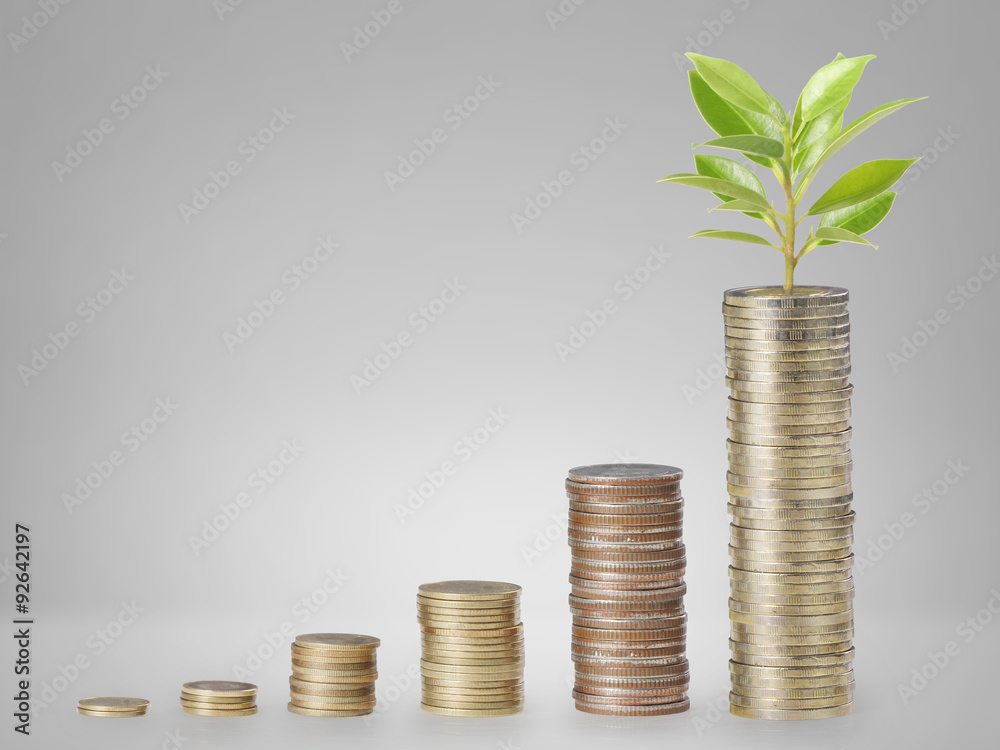 Coins graph stock market Coins graph stock market