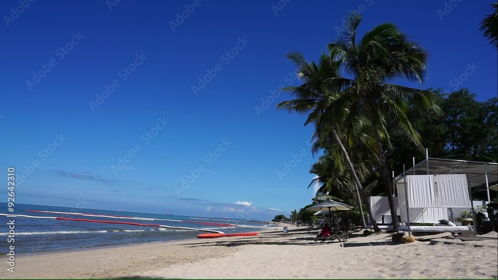 Beautiful beach with sea wave in Pattaya Beautiful beach with sea wave in Pattaya