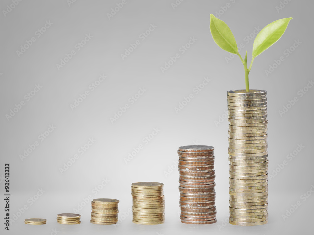 Coins graph stock market Coins graph stock market
