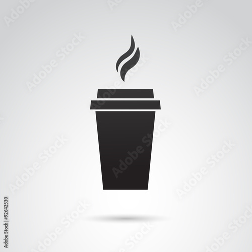 Coffee paper mug for take away. Vector art.