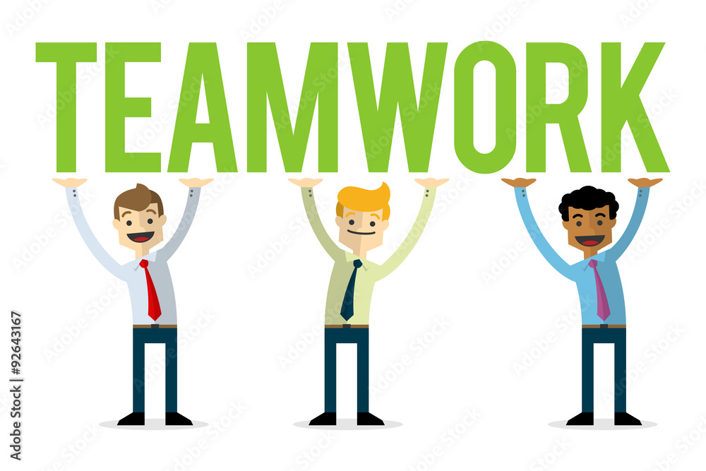 Businessmen do a teamwork Businessmen do a teamwork