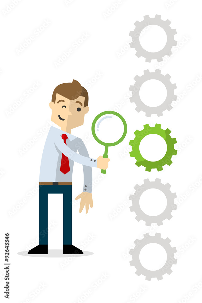 Businesman find a solution Businesman find a solution