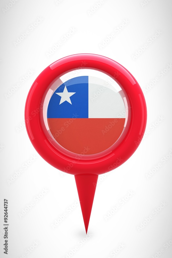 Composite image of close-up of map marker Composite image of close-up of map marker