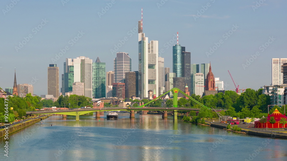 Cityscape of Frankfurt in a summer morning Cityscape of Frankfurt in a summer morning