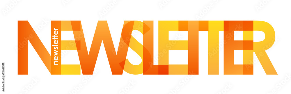 NEWSLETTER Overlapping Letters Vector Icon NEWSLETTER Overlapping Letters Vector Icon