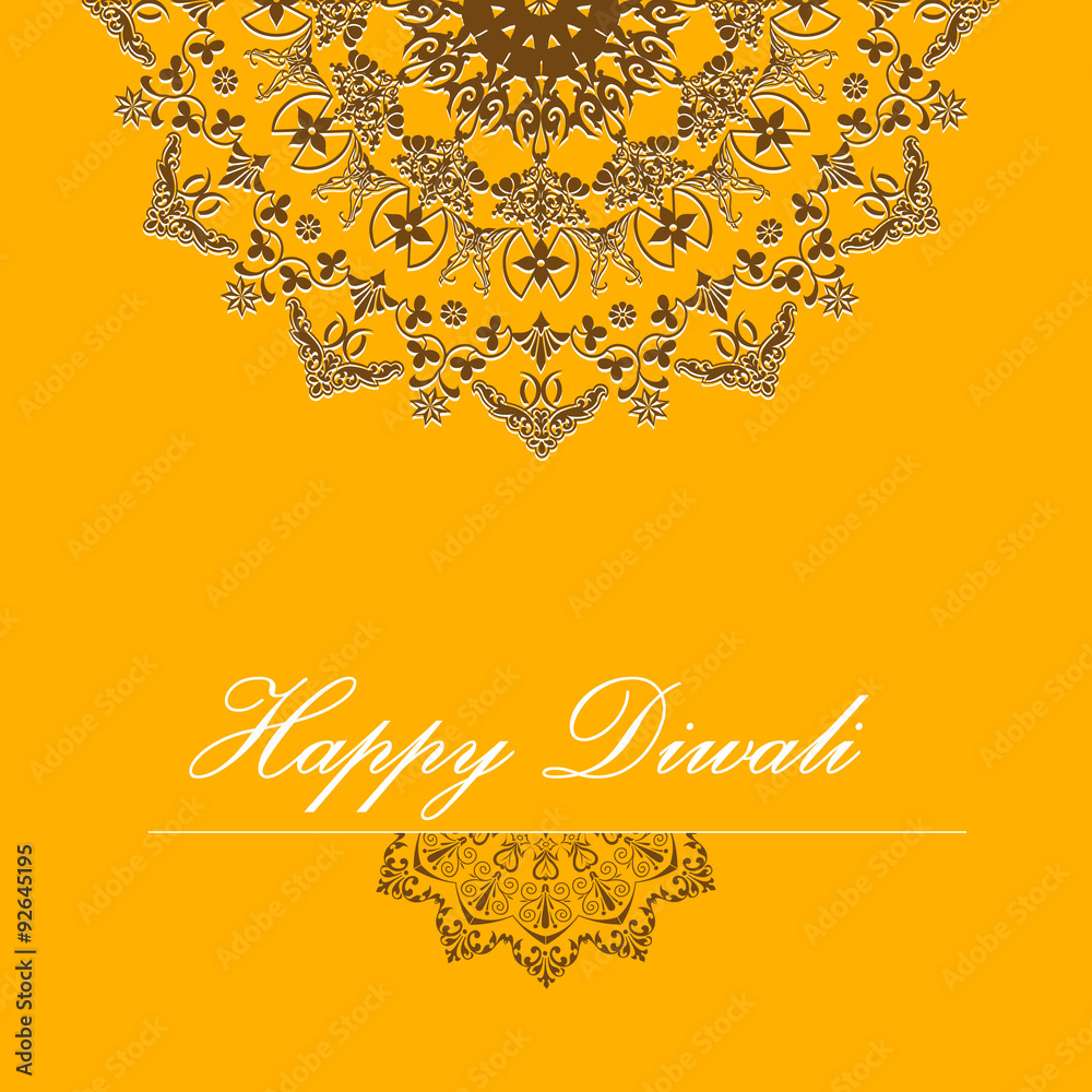 Vector background for Diwali with stylish pattern rangoli design Stock  Illustration | Adobe Stock
