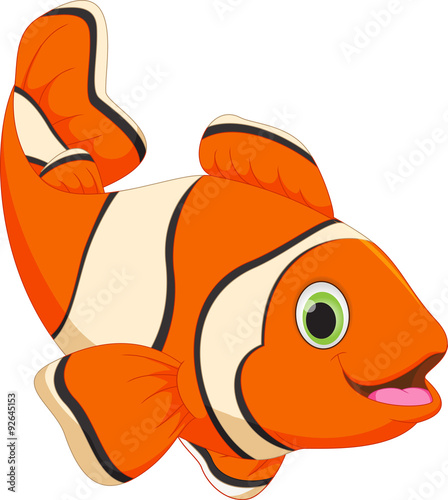 Cute clown fish cartoon