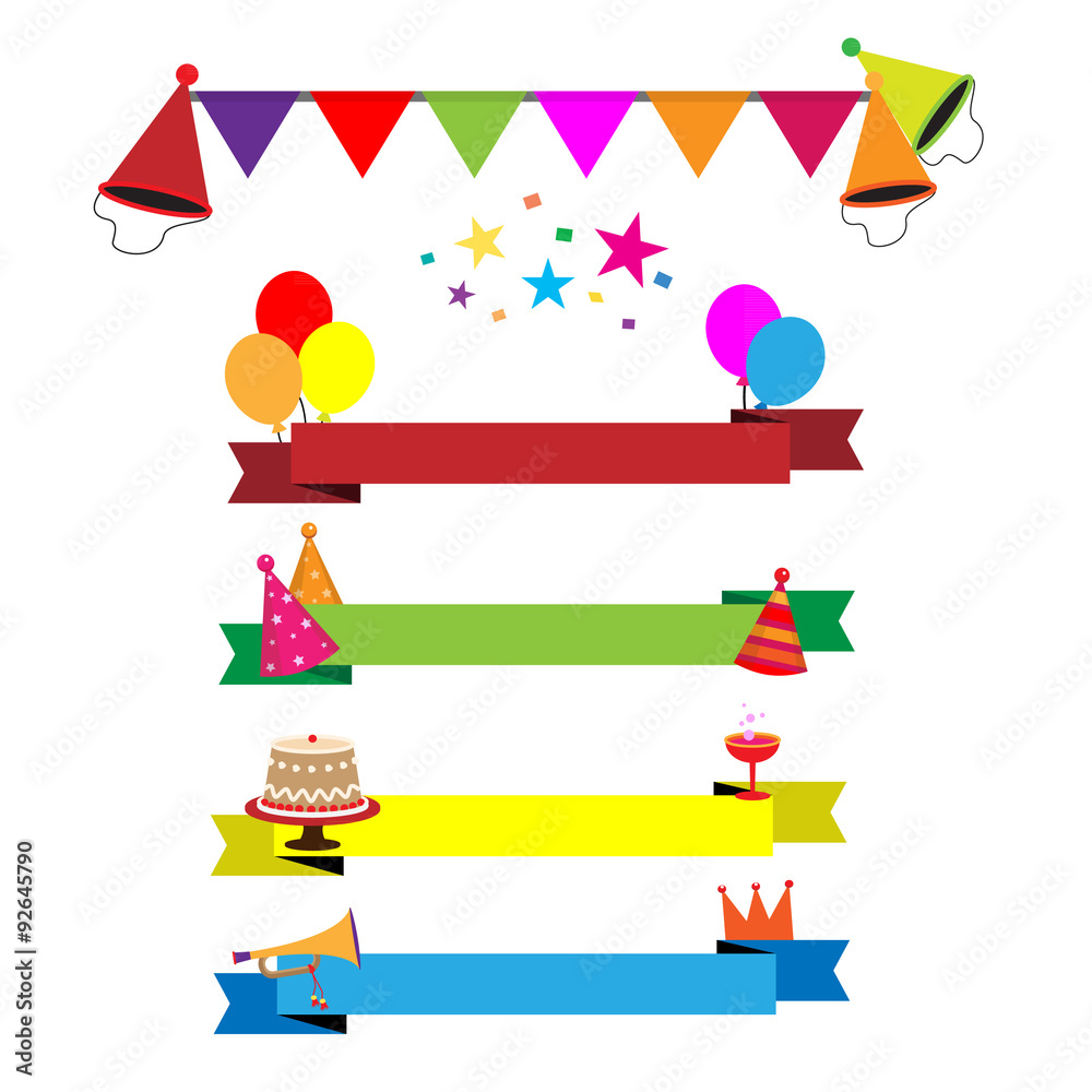 Party celebration elements vector