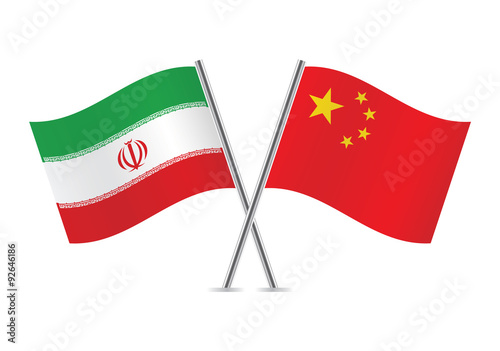 Free Download Iranian and Chinese flags. Vector illustration. - GFXLoad