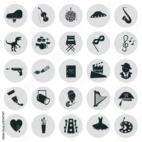 Set of twenty five art icons