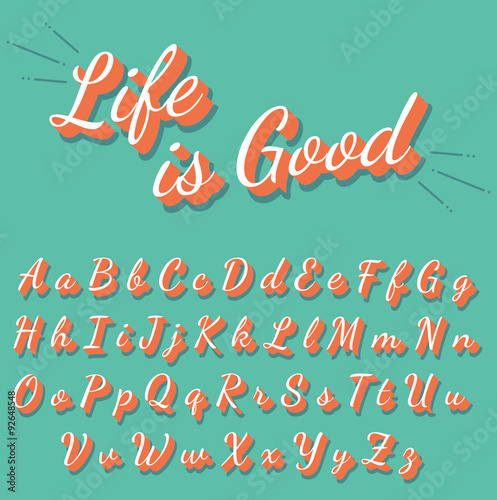 Calligraphy retro alphabet collection