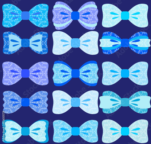 Christmas bows collection (elements not merged together, patterns easily removed in vector programs) 