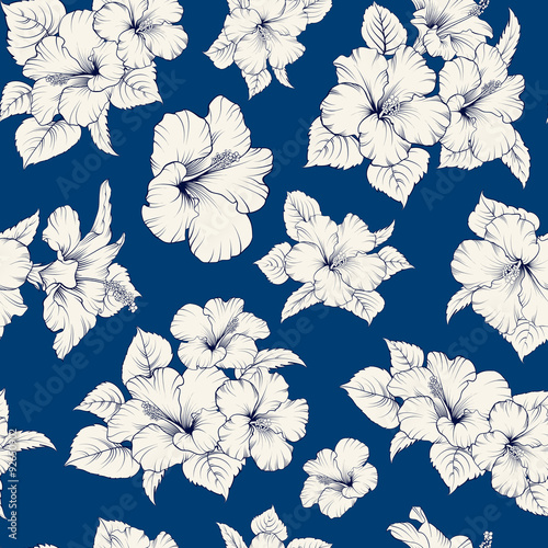 Floral wallpaper.