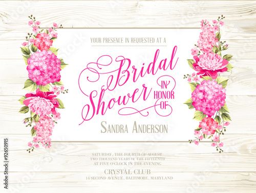 Bridal shower invitation.